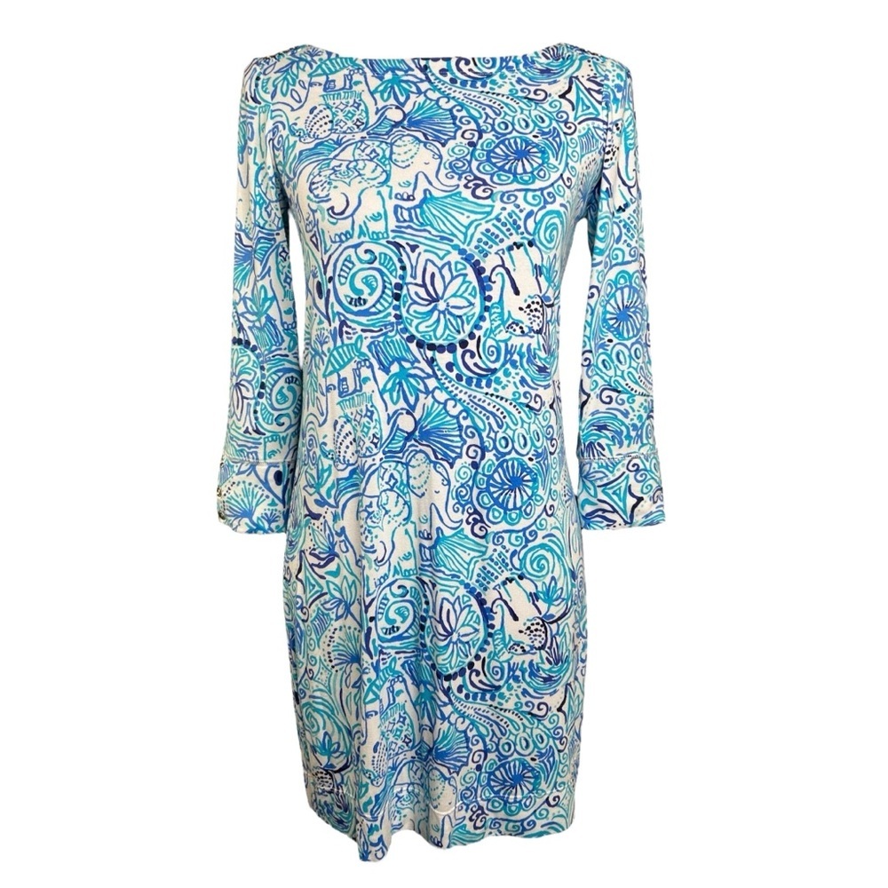 Lilly Pulitzer Blue and White Mini Dress